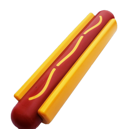 Hot Dog Nylon Dog Toy for Aggressive Chewers | USA Made | SodaPup