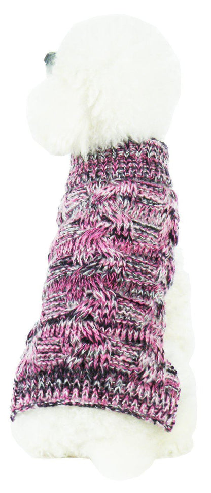 Pet Life ® 'Royal Bark' Heavy Cable Knitted Designer Fashion Dog Sweater