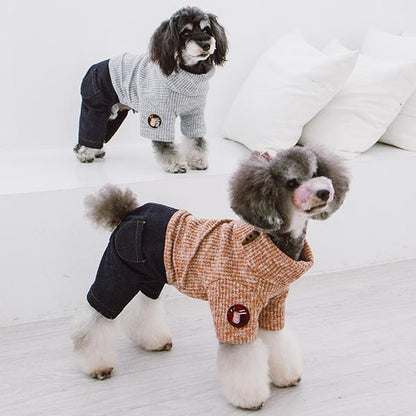 Touchdog Vogue Neck-Wrap Full Body Fashion Dog Sweater Outfit